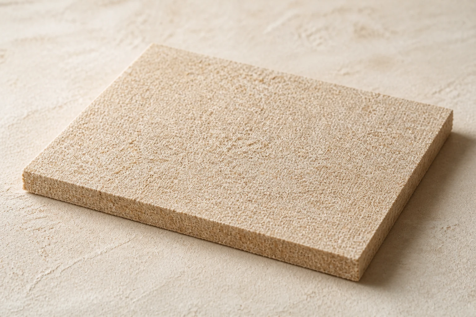 Finished HyphaTex architectural panel made from recovered fibers